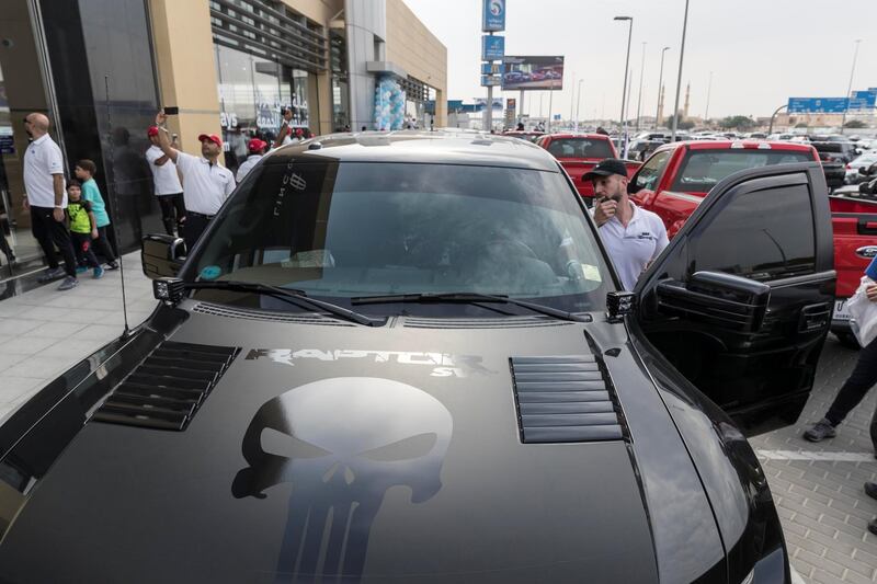 SHARJAH, UNITED ARAB EMIRATES. 08 DECEMBER 2017. Al Tayer Motors event in Sharjah celebrating the 100 years of Ford trucks.. (Photo: Antonie Robertson/The National) Journalist: Adam Workman. Section: Motoring.
