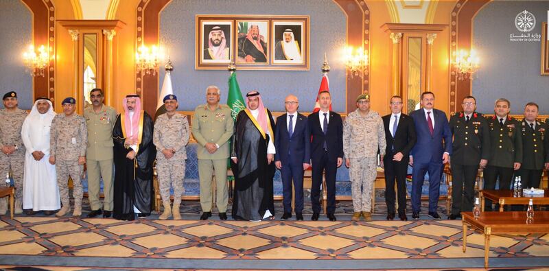 Representatives from Saudi Arabia, Turkey and Pakistan are holding their first meeting on defence co-operation in Riyadh. Photo: Saudi Arabia Ministry of Defence