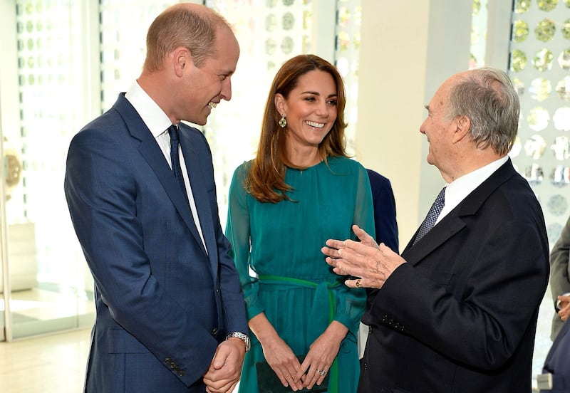 The couple visited the Aga Khan Centre, in London. AP