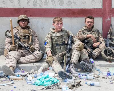 British and US troops have been helping to get people out of Kabul since the Taliban seized power. Photo: AP