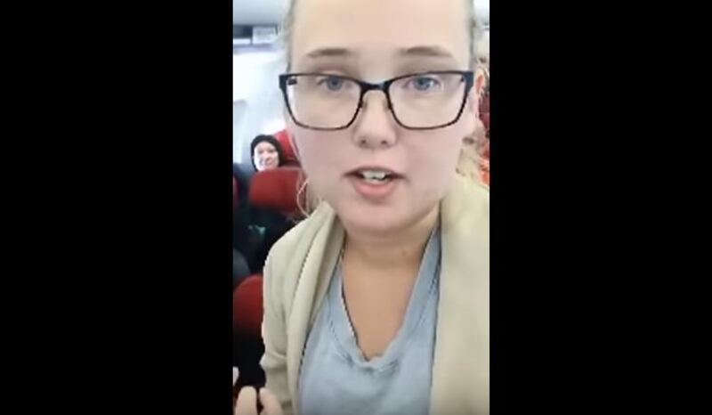 'Not sitting down': student Elin Ersson halted the deportation of an Afghan asylum seeker by refusing to sit down on flight. YouTube