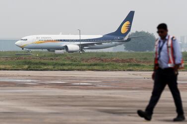 Jet Airways said it would ground four aircraft, impacting routes to and from Abu Dhabi. Reuters
