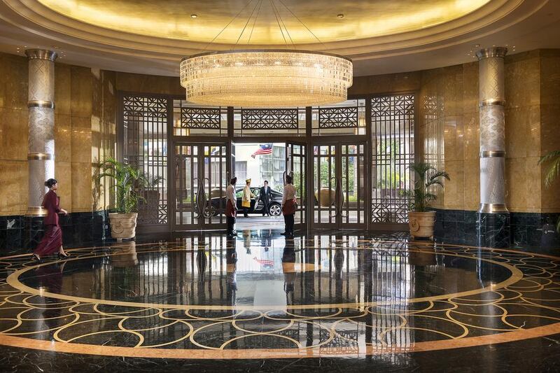 Above, the lobby of the Mandarin Oriental Hotel in Kuala Lumpur. Courtesy Mandarin Oriental Hotel Group