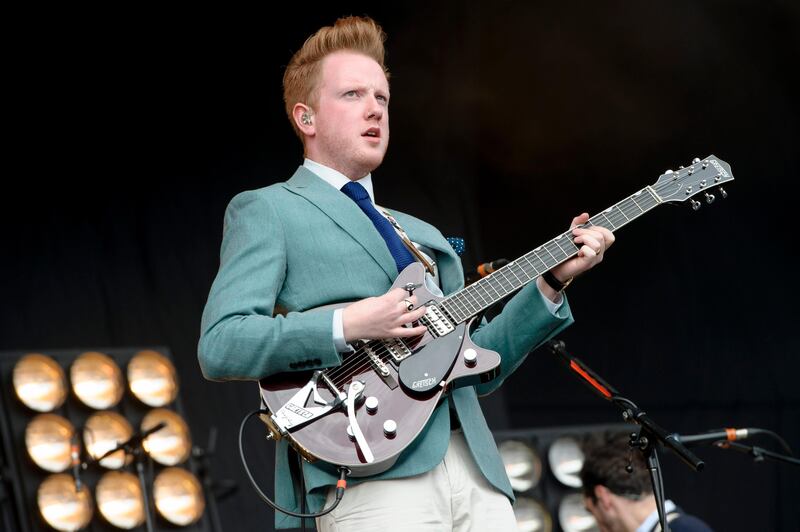 Alex Trimble from British band Two Door Cinema Club performs at the V Festival in Chelmsford, Essex, Saturday, Aug. 17, 2013. (Photo by Jonathan Short/Invision/AP) *** Local Caption ***  Britain V Festival 2013 - Chelmsford Day 1.JPEG-0562f.jpg