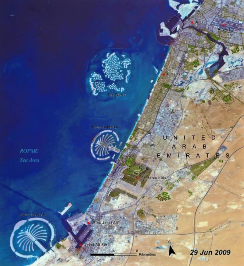 Dubai in June 2009. The pace of environmental change in the Arab region seems more rapid than the rest of the world due to the extensive economic and social changes in the region, according to the UNEP Atlas for the Arab Region. Pictures courtesy Unep