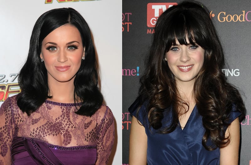 Katy Perry and Zooey Deschanel (AFP Photo and Getty Images)
