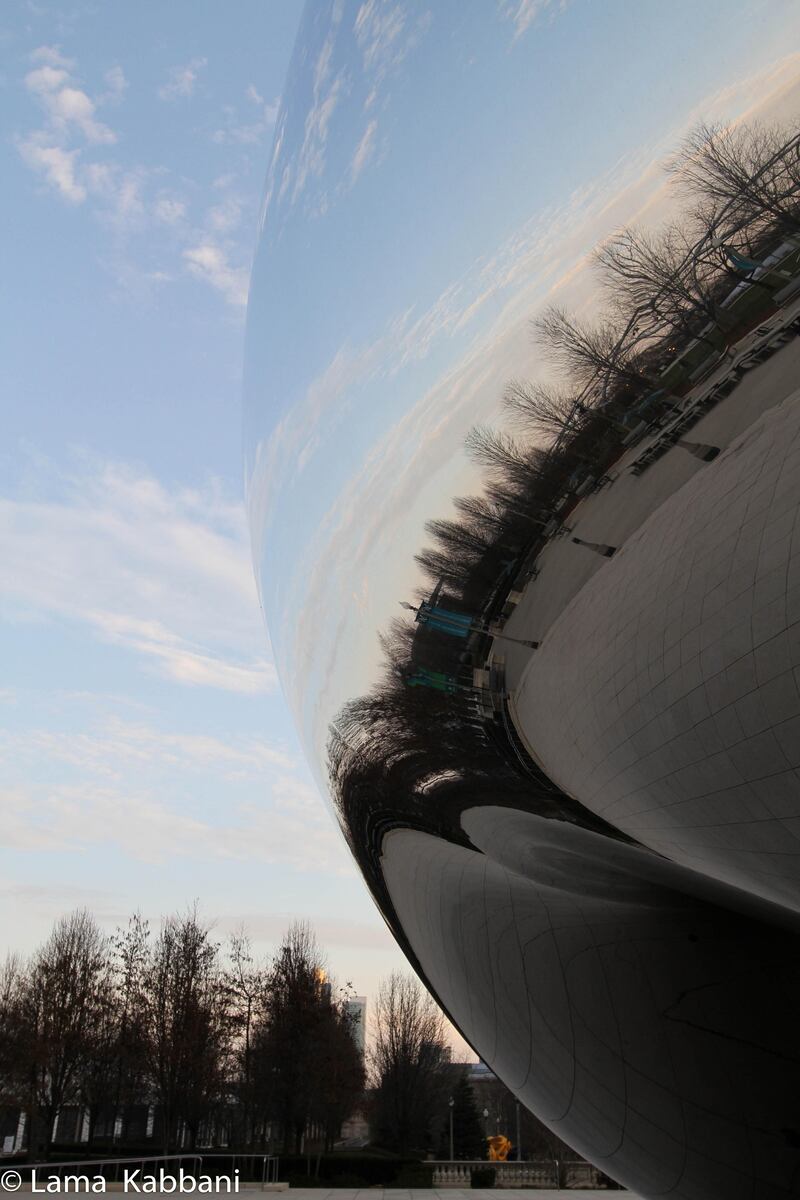 The famous Bean structure in Millennium Park Chicago 2011