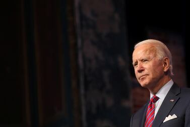 US President-elect Joe Biden speaks about the economy and the final US jobs report of 2020 at his transition headquarters in Wilmington, Delaware. REUTERS