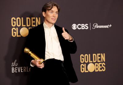 Cillian Murphy, winner of the award for Best Performance by a Male Actor in a Motion Picture for Oppenheimer. Reuters