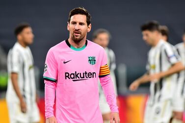 Soccer Football - Champions League - Group G - Juventus v FC Barcelona - Allianz Stadium, Turin, Italy - October 28, 2020 Barcelona's Lionel Messi during the match REUTERS/Massimo Pinca