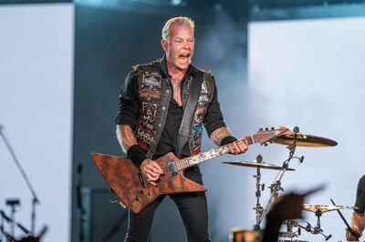 James Hetfield of Metallica performing at the Lollapalooza Music Festival in Chicago last month. AP