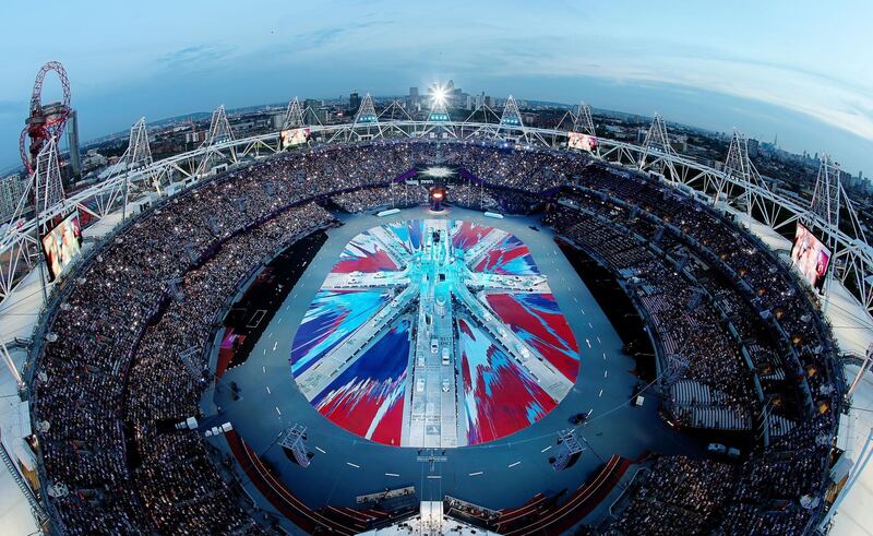 LONDON, ENGLAND - AUGUST 12:  A general view of the stadium during the Closing Ceremony on Day 16 of the London 2012 Olympic Games at Olympic Stadium on August 12, 2012 in London, England.  (Photo by Rob Carr/Getty Images)