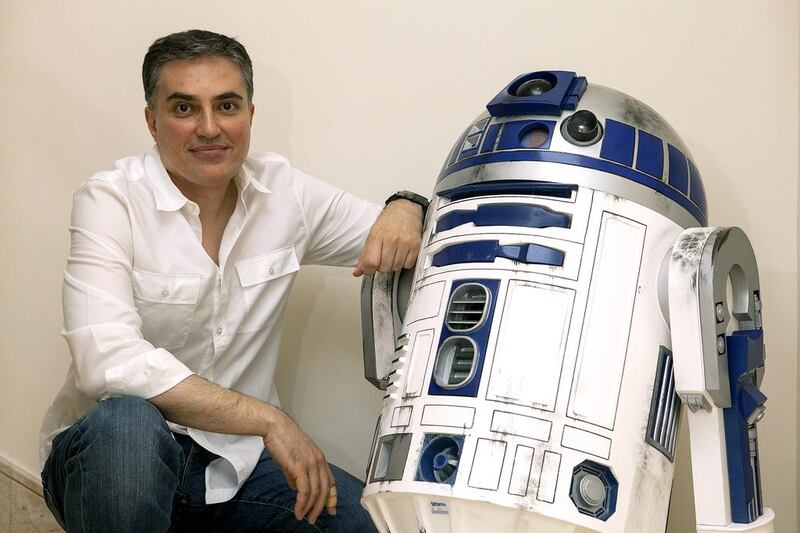 Omar Al Bahiti with R2-D2. Christopher Pike / The National