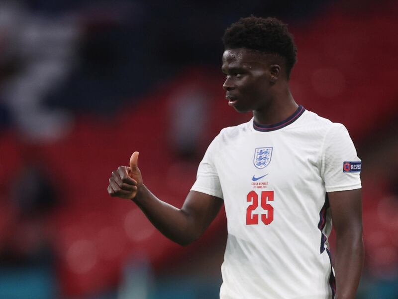 Bukayo Saka 7 - Started ahead of Sancho and the 19-year-old was involved in the goal to play in Grealish after 12 minutes. Poor free-kick in three minutes later. Used pace to break on the right after 32 and gave full-back Boril a tough time. Average in second half. Reuters