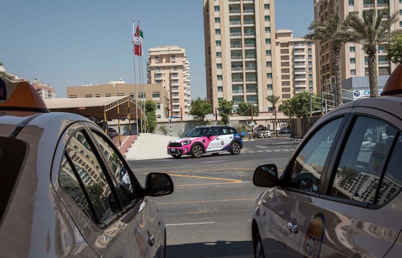 Dubai, United Arab Emirates - A Mini Cooper specially for women drivers at the Emirates Driving Institute, Dubai.  Leslie Pableo for The National