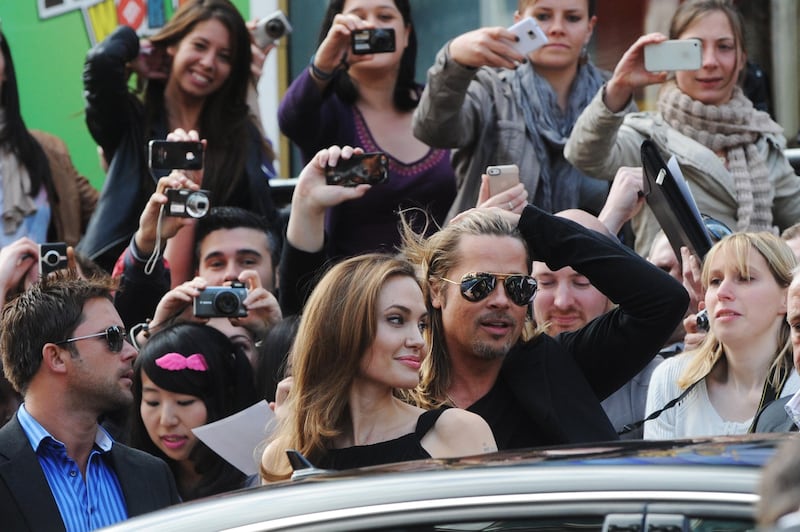 LONDON, ENGLAND - JUNE 02:  Angelina Jolie and Brad Pitt attend the World Premiere of 'World War Z' at The Empire Cinema on June 2, 2013 in London, England.  (Photo by Stuart C. Wilson/Getty Images for Paramount Pictures International) *** Local Caption *** Angelina Jolie; Brad Pitt