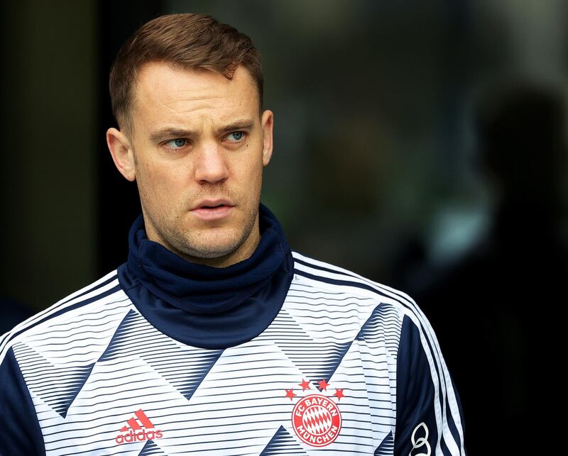 epa08433986 (FILE) - Bayern Munich's goalkeeper Manuel Neuer before the German Bundesliga soccer match between TSG 1899 Hoffenheim and Bayern Munich in Sinsheim, Germany, 29 February 2020 (re-issued on 20 May 2020). On 20 may 2020 Bayern Munich announced that Neuer has extended his contract with the club until 30 June 2023.  EPA/ARMANDO BABANI CONDITIONS - ATTENTION: The DFL regulations prohibit any use of photographs as image sequences and/or quasi-video. *** Local Caption *** 55916694
