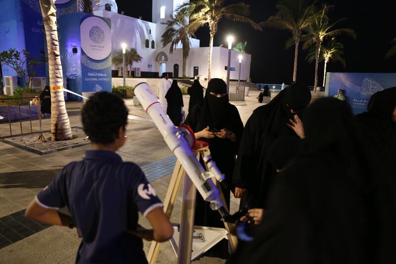 The group holds a space observation event in 2019. Photo: Ghaida Aloumi