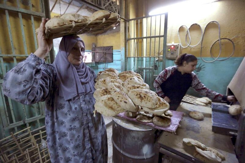 A bakery in Cairo. Egypt’s current austerity trend is reminiscent of its subsidy cutbacks in the 1970s, which culminated in riots over the price of bread. Mohamed Abd El Ghany / Reuters