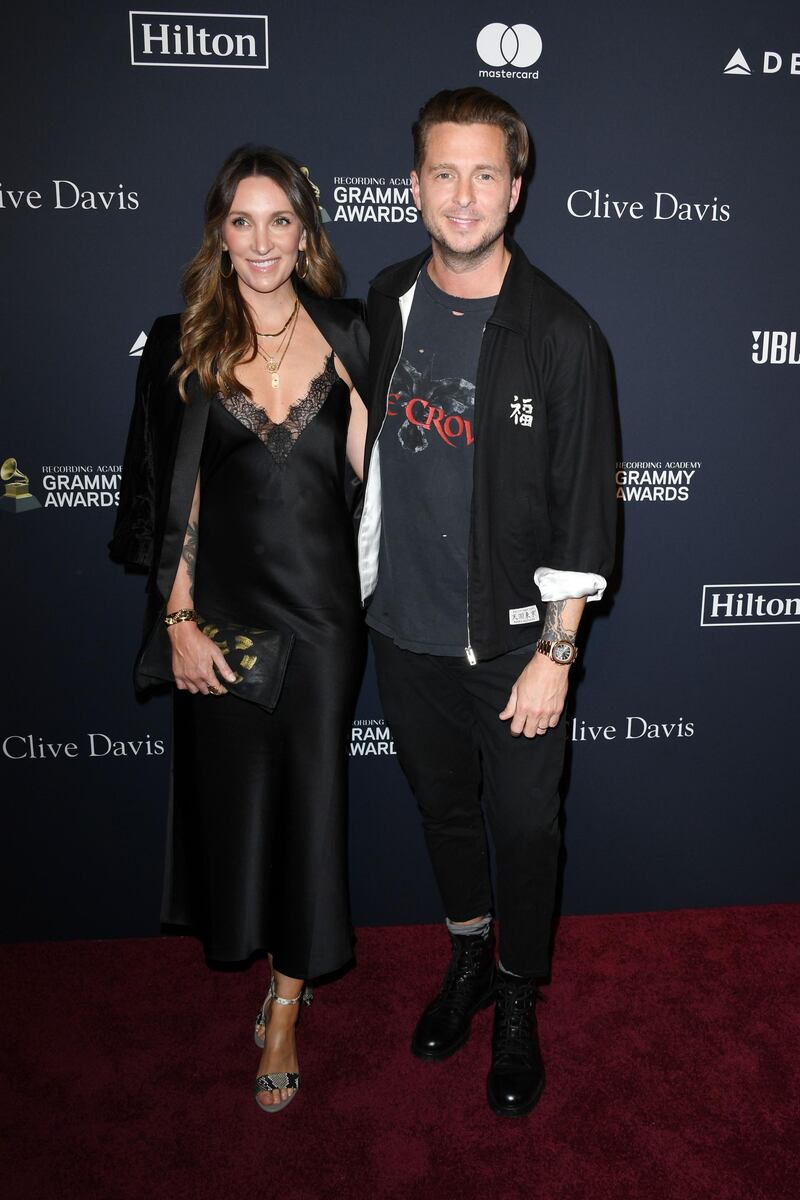 Genevieve and Ryan Tedder attend the Pre-Grammy Gala and Grammy Salute to Industry Icons Honouring Sean 'Diddy' Combs on January 25, 2020 in Beverly Hills, California. AFP