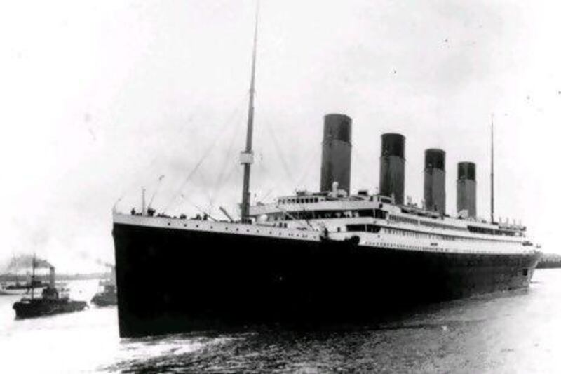 The liner Titanic leaves Southampton, England on her maiden voyage Wednesday, April 10, 1912. AP Photo