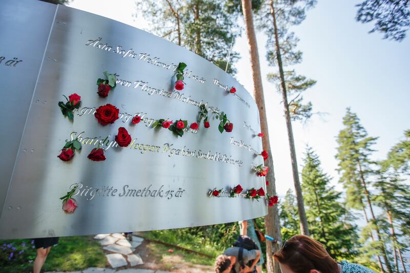 Flowers are placed at the July 22 memorial. Breivik is likely to spend the rest of his life in prison. EPA