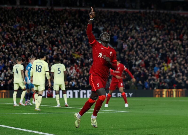 Centre forward: Sadio Mane (Liverpool) – Headed in the crucial opener against Arsenal, set up Mohamed Salah’s goal and played his part in an emphatic victory. Reuters