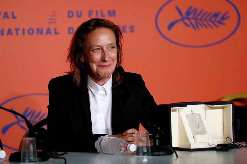 Celine Sciamma, winner of the Best Screenplay award for "Portrait De La Jeune Fille En Feu", attends the Closing Ceremony Press Conference during the 72nd annual Cannes Film Festival on May 25, 2019 in Cannes, France. Getty Images