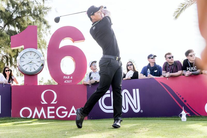 DUBAI, UNITED ARAB EMIRATES. 25 JANUARY 2020. Omega Dubai Desert Classic, Day Three. Player Ashun Wu. (Photo: Antonie Robertson/The National) Journalist: John McAuley. Section: Sports.

