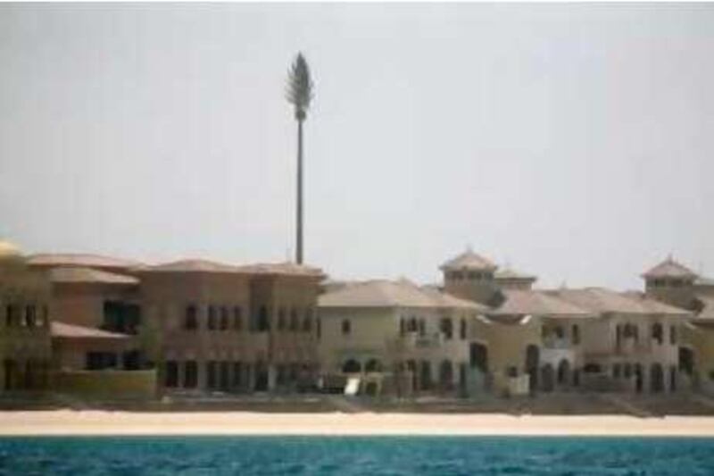 Abu Dhabi, UAE - April 20, 2008 -  Private homes on the man made island of Palm Jumeirah. Seven Tides announces its launch of three five-star hotels in 2009 on Palm Jumeirah.  (Nicole Hill / The National)
 *** Local Caption *** NH Seven Tides0072.jpg