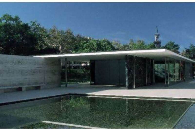 Mies Van de Rohe's Barcelona paviliion. Quim Llenas / Cover / Getty Images