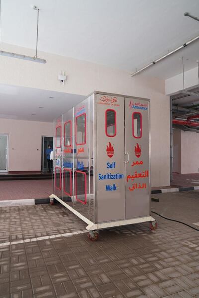 Dubai has launched a self sterilisation corridor to protect paramedics from any kind of infection. Courtesy - Dubai Media Office