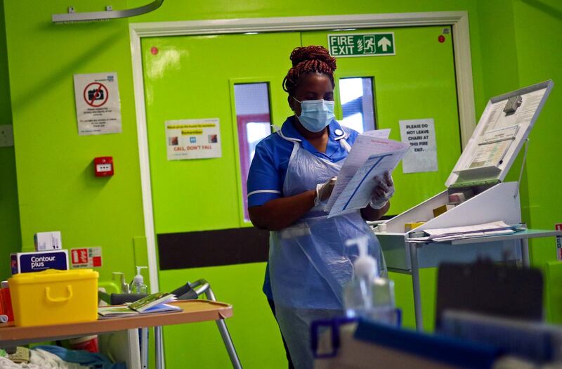 A nurse prepares medication for patients at The Royal Blackburn Teaching Hospital, Blackburn, UK, May, 14. Hannah McKay/Reuters/Bloomberg