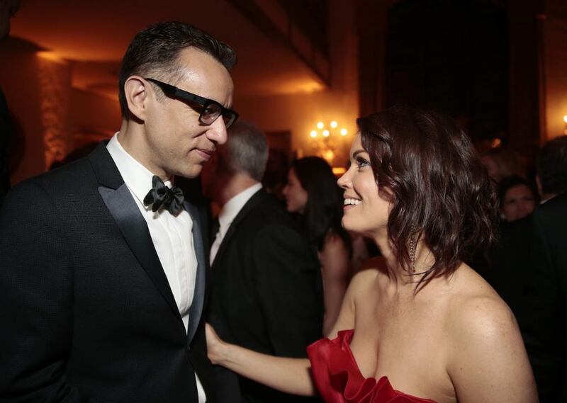 Actor Fred Armisen, left, and actress Bellamy Young. Andrew Harrer/Bloomberg