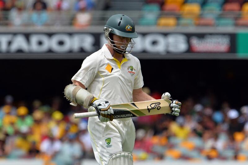 Chris Rogers, the Australia opener, managed scores of just one and 16 in the first Ashes Test at the Gabba in Brisbane. Saeed Khan / AFP