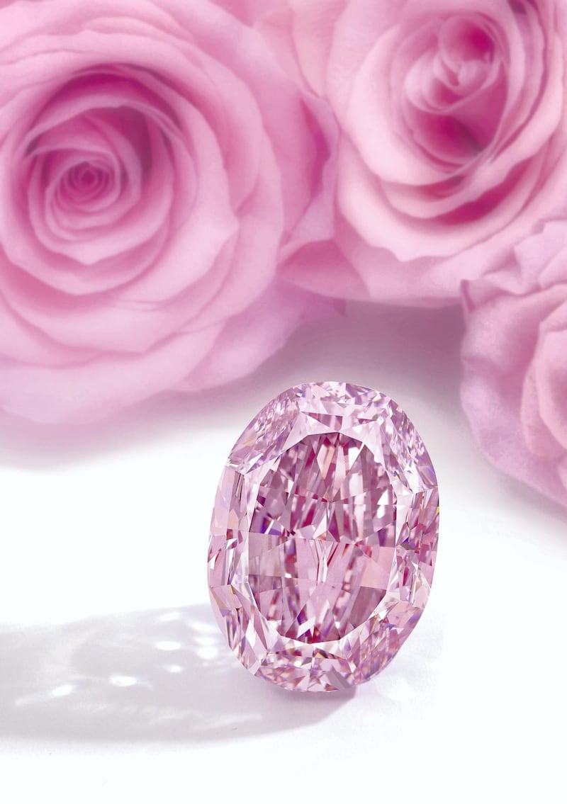The Spirit of the Rose purple-pink diamond has sold for $26.6 million. Courtesy Sotheby's