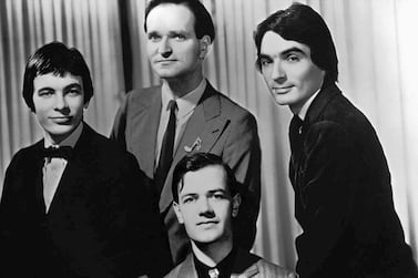Florian Schneider, second left, has died aged 73. The Kraftwerk co-founder is pictured in 1974 with bandmates Karl Bartos, Ralph Hutter and Wolfgang Flur. Getty Images