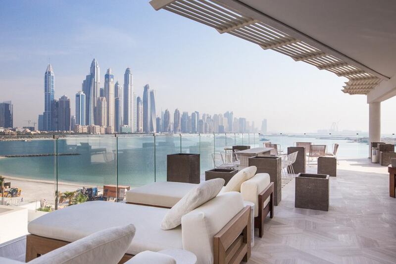 The Viceroy Palm Jumeirah penthouse comes with a view of of Dubai’s south-west skyline. Courtesy Luxhabitat