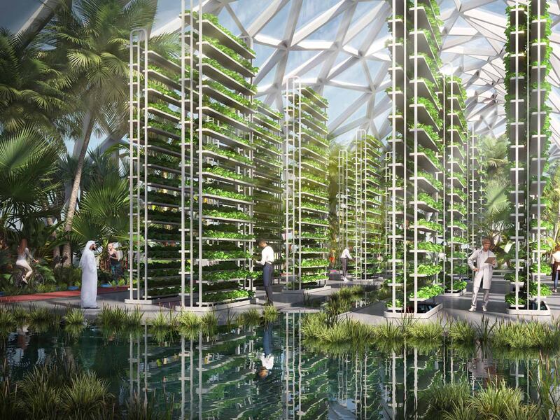 The project will also boost the city's food security through integrated vertical farms