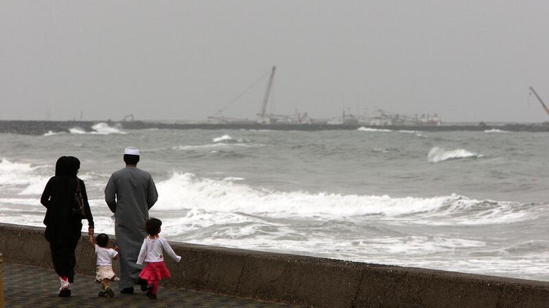 Brisk winds will lead to rough seas as temperatures drop in the UAE. Pawan Singh / The National