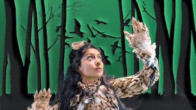 Shereen Saif in the role of The Bird Tree, a mysterious forest creature. Courtesy Bark at a Crow