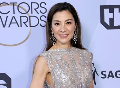 Michelle Yeoh arrives at the 25th annual Screen Actors Guild Awards at the Shrine Auditorium & Expo Hall on Sunday, Jan. 27, 2019, in Los Angeles. (Photo by Willy Sanjuan/Invision/AP)