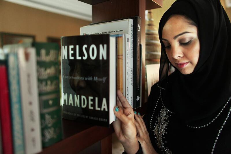 Fatimah Al Qubaisi went to an all girls Arabic school and it was there where she first learnt about Nelson Mandela. She says his story had a profound impact on her life. Delores Johnson / The National
