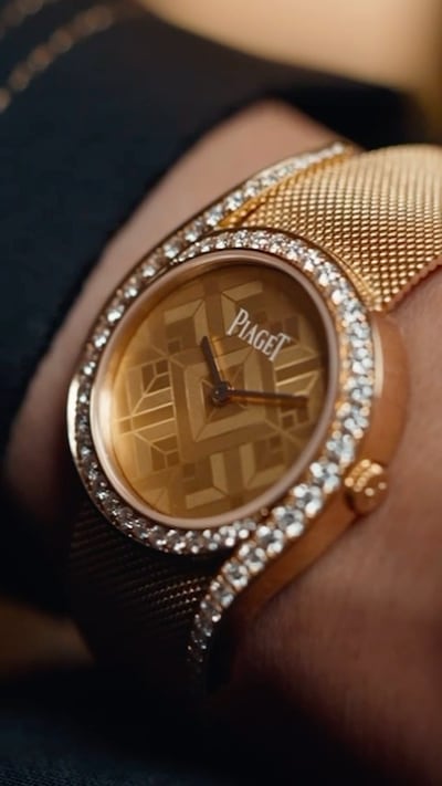 ساعة لايملايت غالا من تصميم مصممة المجوهرات الإماراتية شمزة البر.  الصورة: بياجيه 
