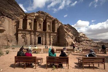 The Monastery at Petra is a highlight of visiting Jordan. Menahem Kahan / AFP