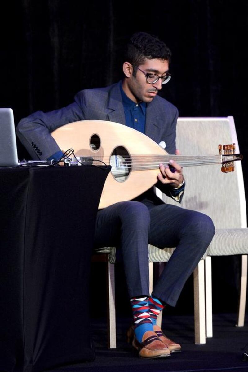 The Egyptian musician Karim Sultan was among three regional performers at NYU ABu Dhabi Institute's electronic music festival Noise from the Middle East. Courtesy NYU Abu Dhabi