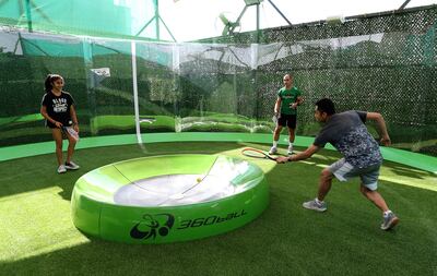 360ball is played in a circular court. Photo: Pawan Singh / The National