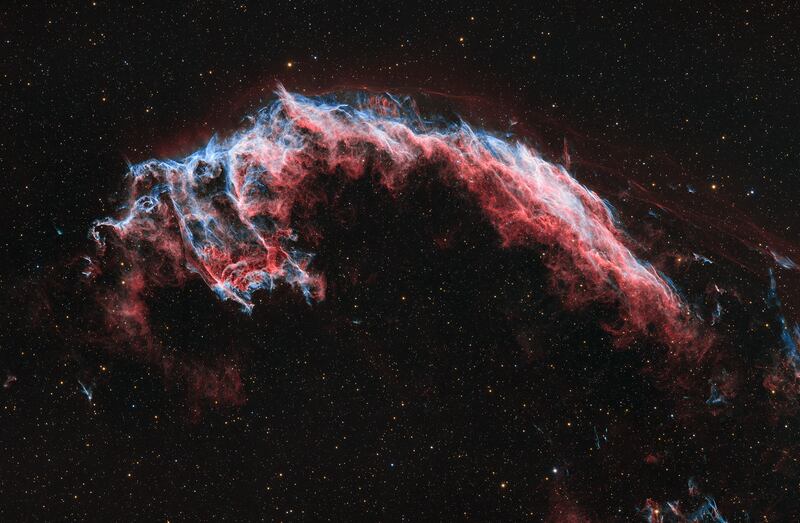 The Veil Nebula, a supernova remnant in the Cygnus constellation. Photo: Jia You