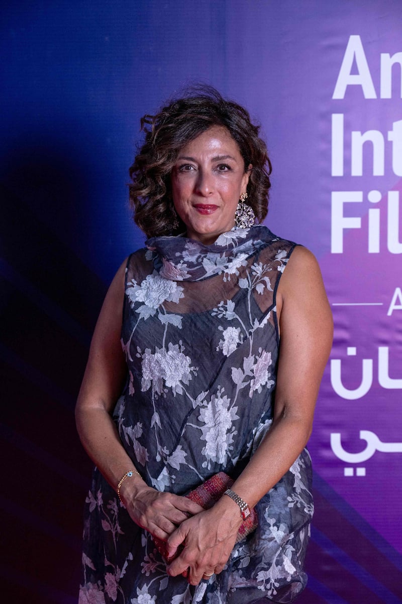 Palestinian film director Najwa Najjar attends the film festival