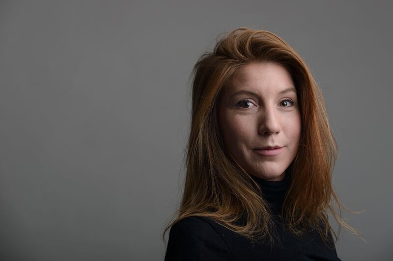 This is a Dec. 28, 2015 handout photo portrait of the Swedish journalist Kim Wall taken in Trelleborg, Sweeden. Danish police say that the owner of a home-built submarine has told investigators that a missing female Swedish journalist died onboard in an accident, and he buried her at sea in an unspecified location. Copenhagen police said Monday, Aug. 21, 2017 that submarine owner Peter Madsen will continue to be held on preliminary manslaughter charges. (Tom Wall via AP)